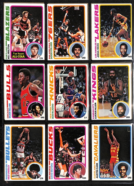 1978-79 Topps Basketball Complete Set of 132 Cards w. Bill Walton